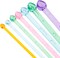 14 PCS(7 Pair) Multicolor Plastic Crystal Knitting Needles Weaving Tool Acrylic Crystal Knitting Tools Acrylic Needle for Scarf Sweater